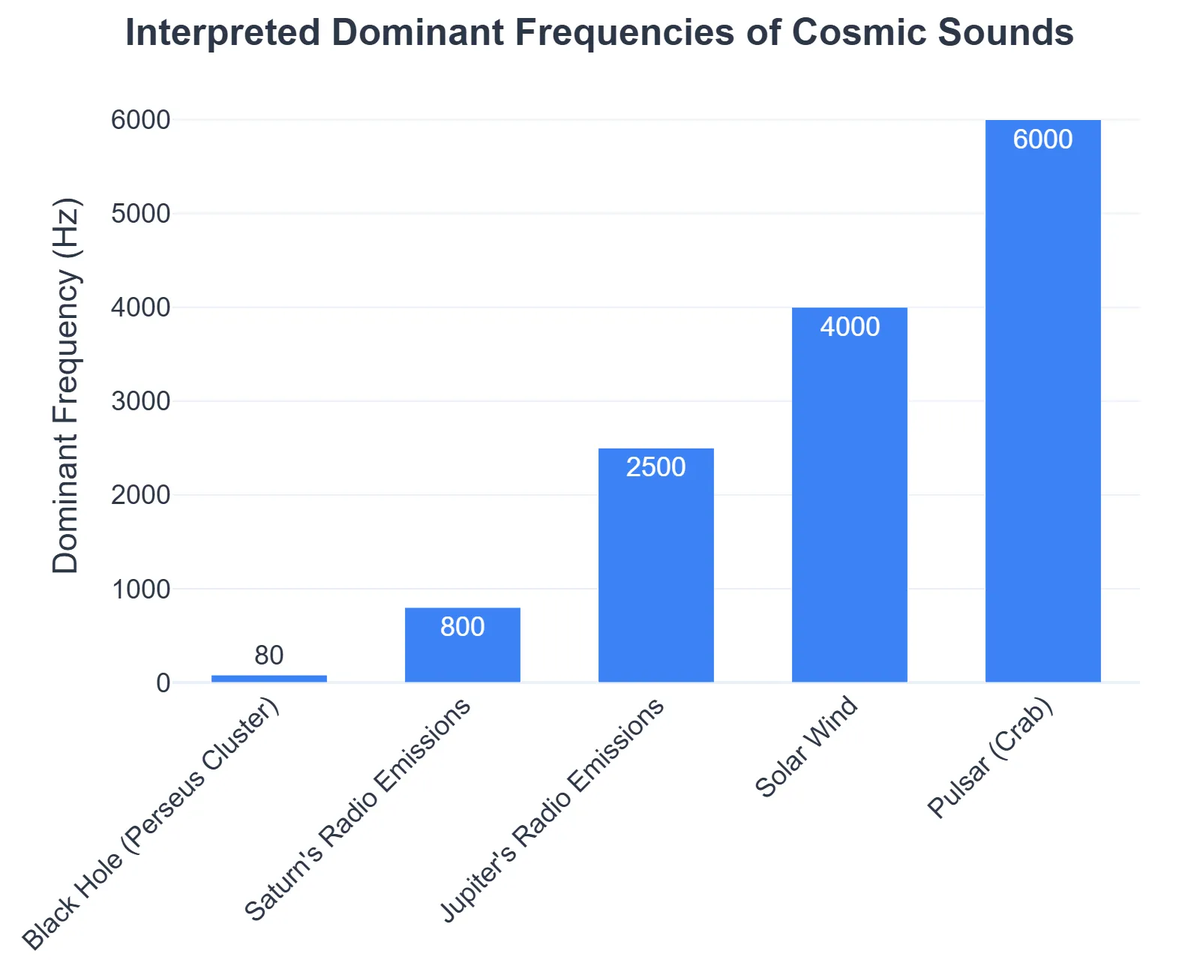 Interpreted Dominant Frequencies of Cosmic Sounds
