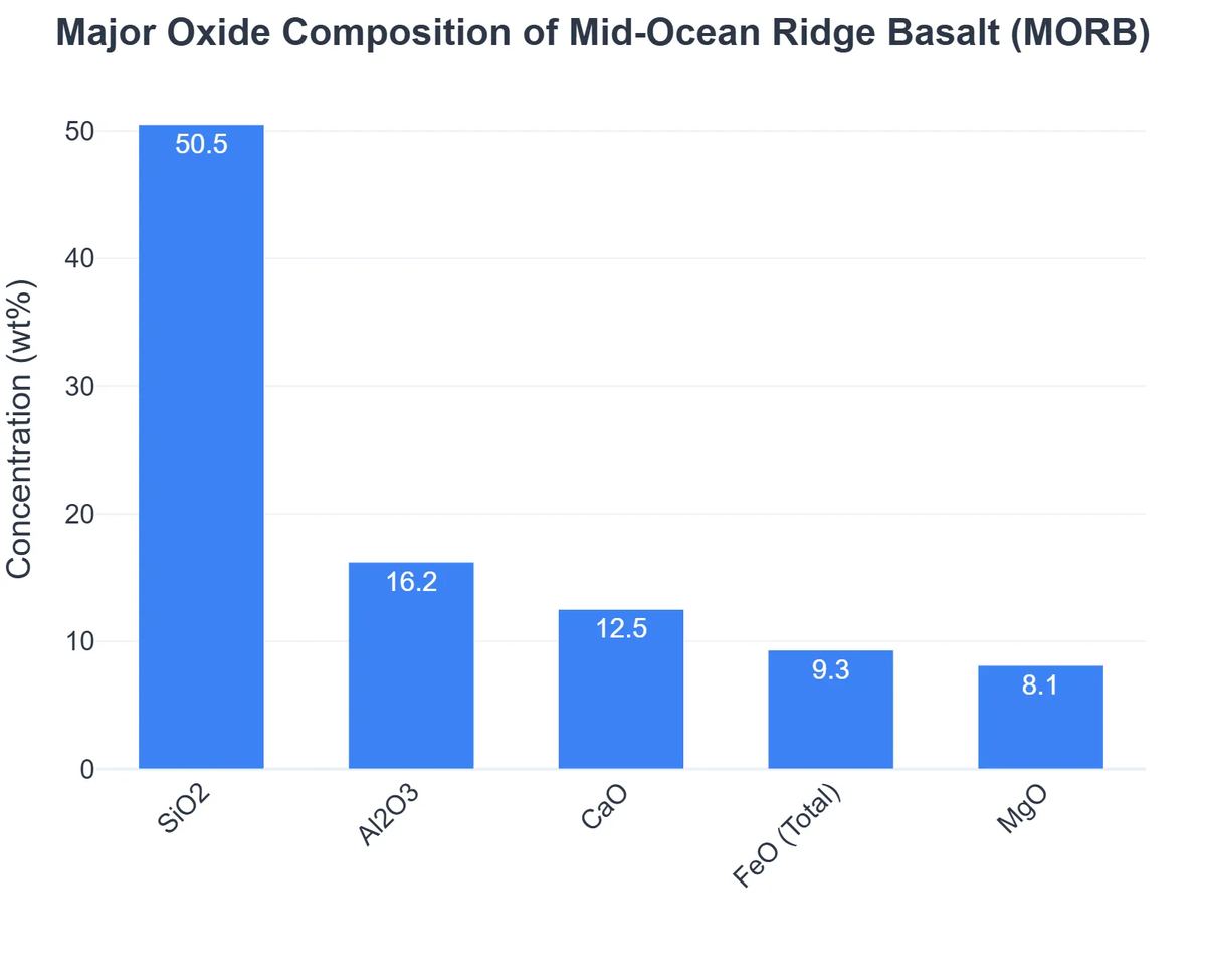 Major Oxide Composition of Mid-Ocean Ridge Basalt (MORB)