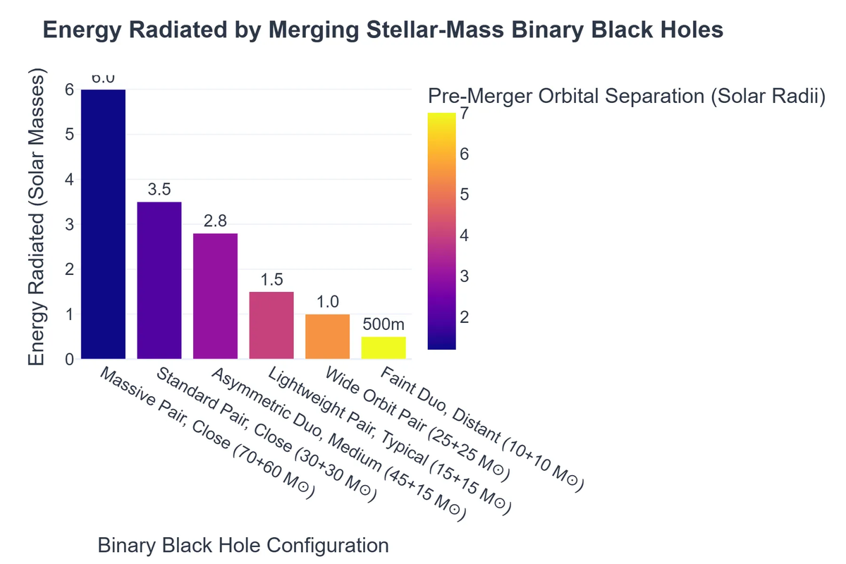 Energy Radiated by Merging Stellar-Mass Binary Black Holes