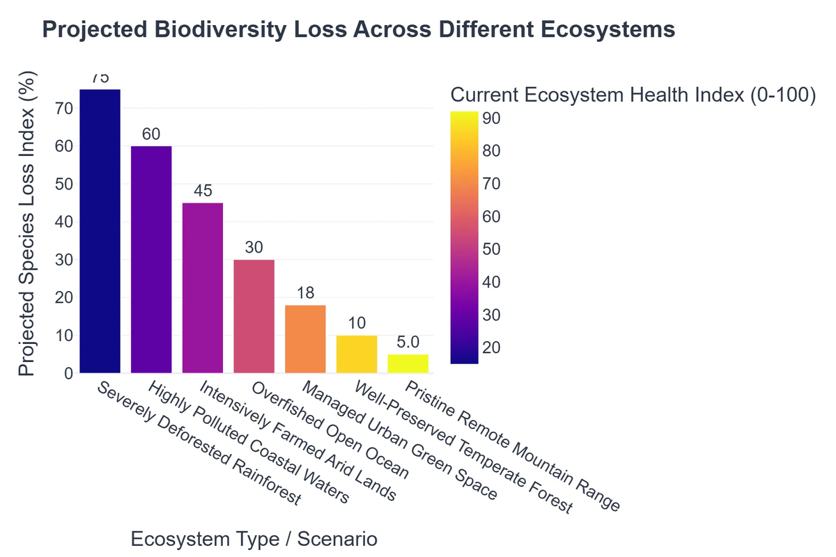 Projected Biodiversity Loss Across Different Ecosystems