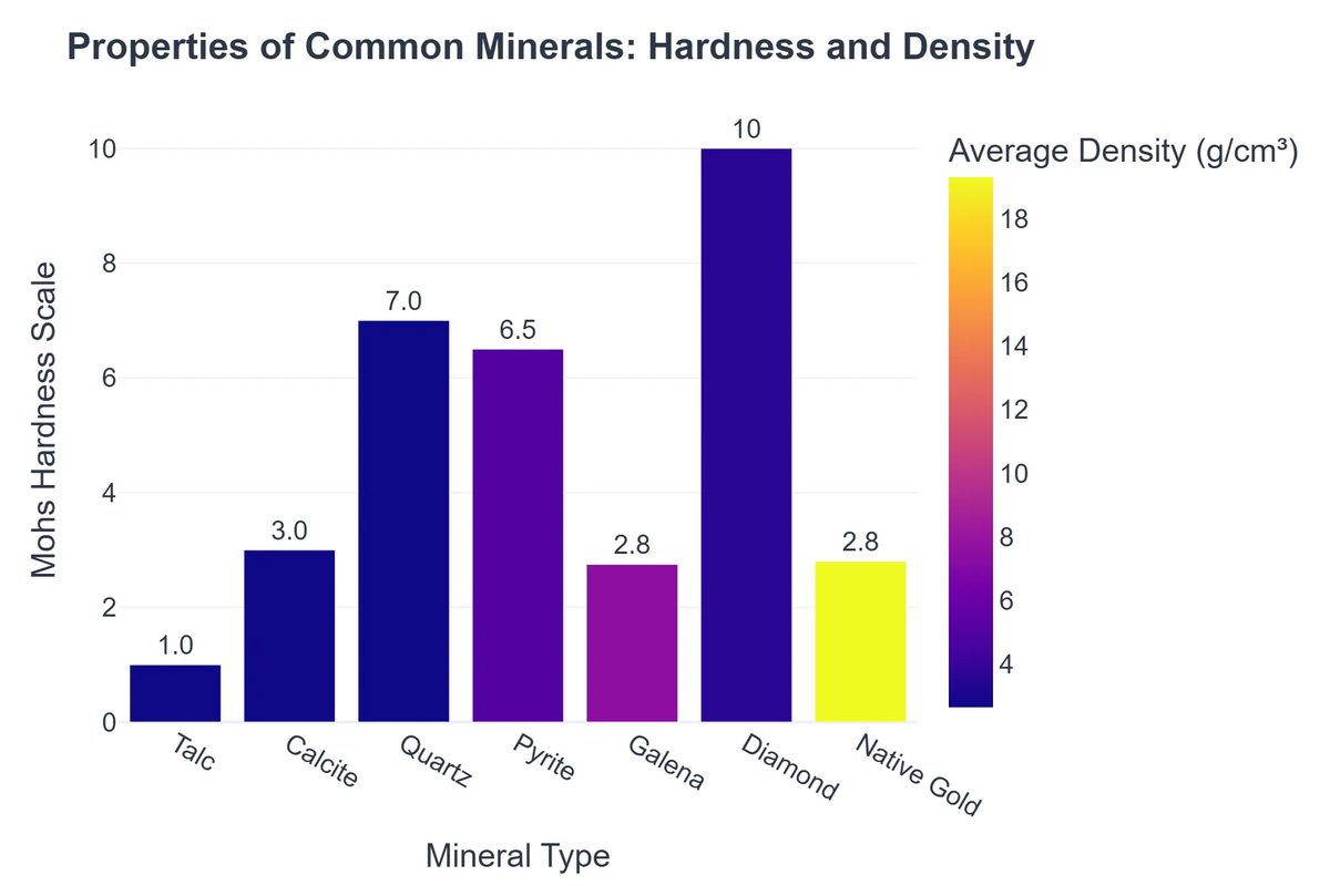 Properties of Common Minerals: Hardness and Density
