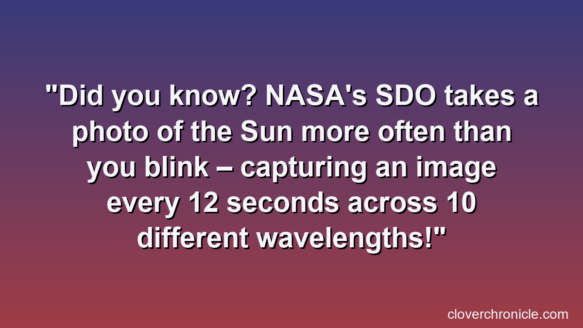 Did you know? NASA's SDO takes a photo of the Sun more often than you blink – capturing an image every 12 seconds across 10 different wavelengths!