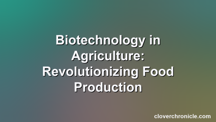 Robust, genetically enhanced crops growing in a sunlit agricultural field.
