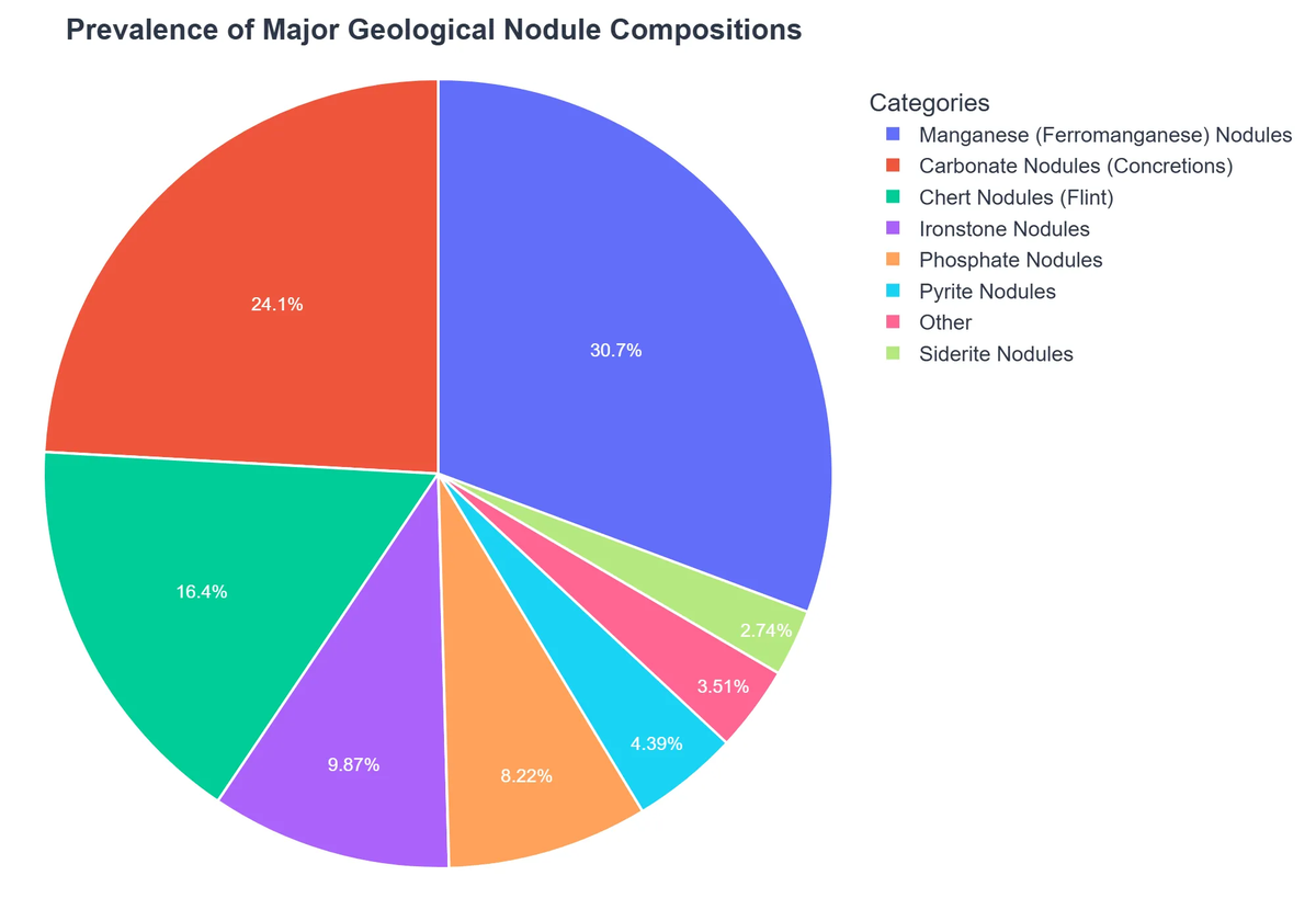 Prevalence of Major Geological Nodule Compositions