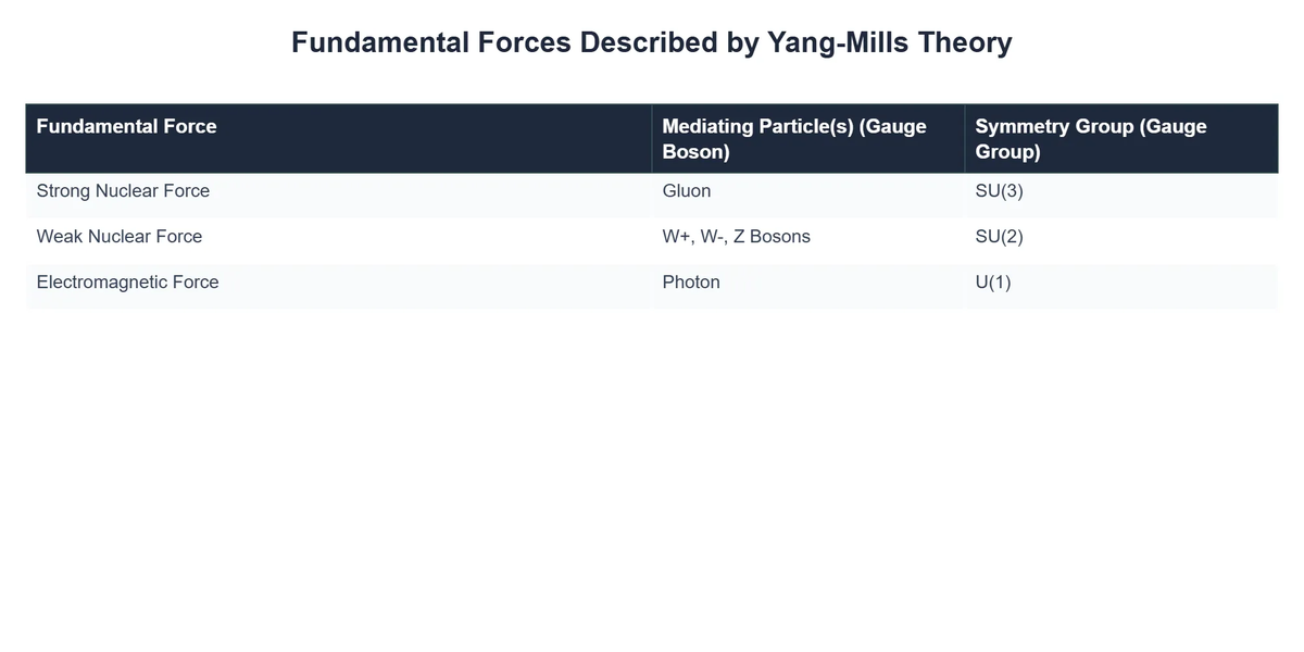 Fundamental Forces Described by Yang-Mills Theory
