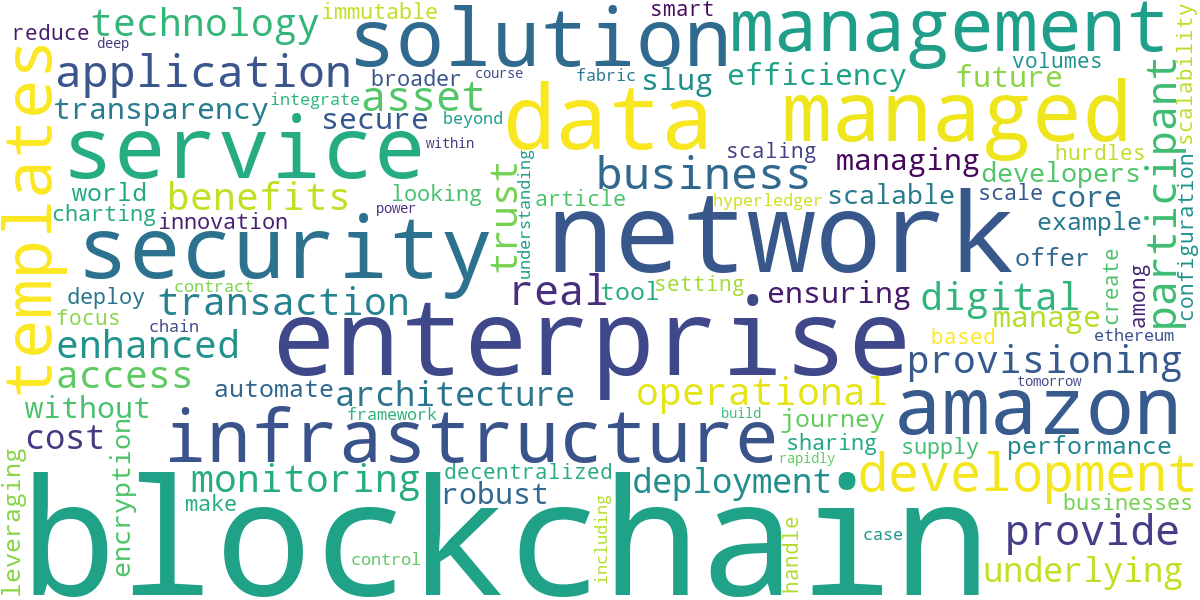 Word cloud for article: AWS Blockchain: Enterprise Development Solutions