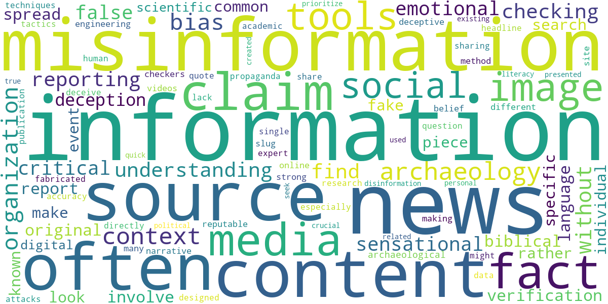 Word cloud for article: Fake News Detection: A Guide to Spotting Misinformation