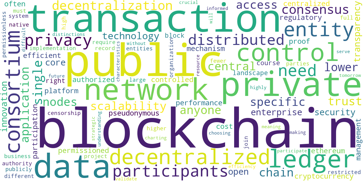 Word cloud for article: Public vs. Private Blockchains: Choosing the Right Ledger