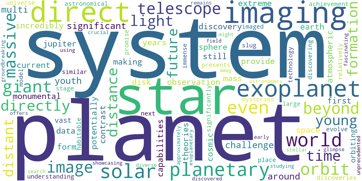 Word cloud for article: TYC 8998: Unveiling a Young Star System with Directly Imaged Exoplanets