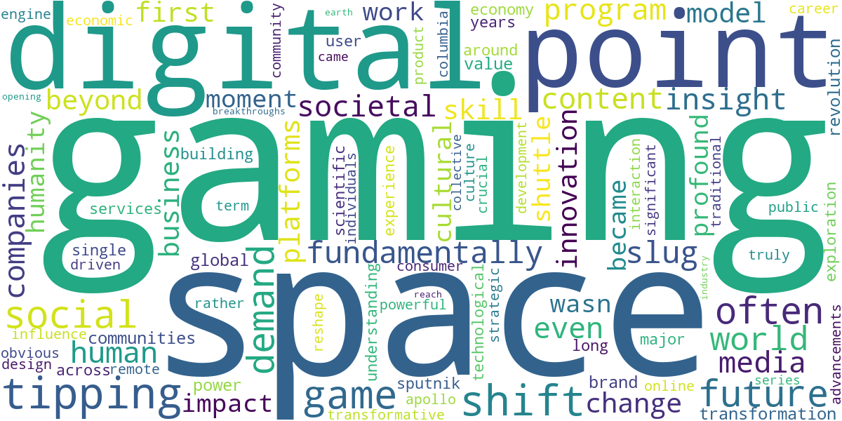 Word cloud for article: Tipping Points: The Moments That Changed Everything